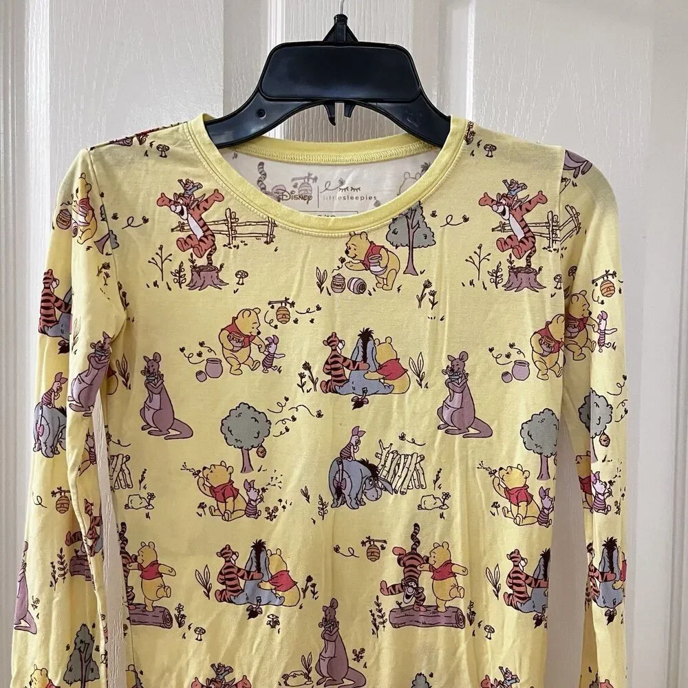 Disney x Little Sleepies Winnie the Pooh PAJAMA TOP ONLY Bamboo Kids Size 9-10